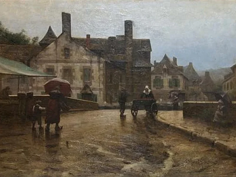 1857-Clifford Prevost Grayson - Giornata di pioggia a Pont Aven, 1882